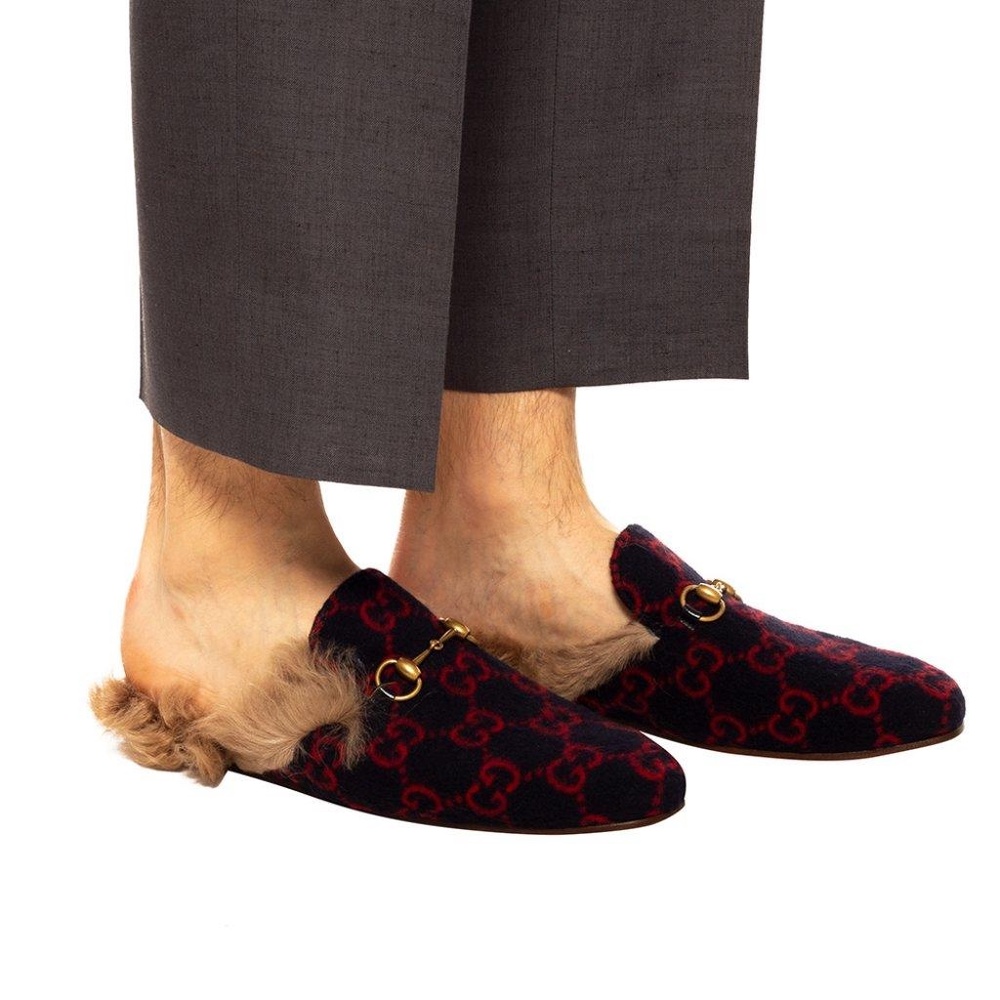 Gucci Princetown GG wool slipper Blue and red GG w - Picture 6 of 16
